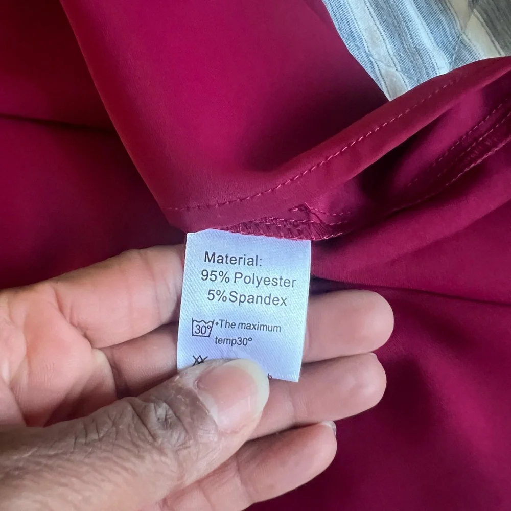 Jouica Crimson Red Blouse for Women Size Medium